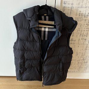 Burberry Hooded Puffer Vest - Navy Men's XL